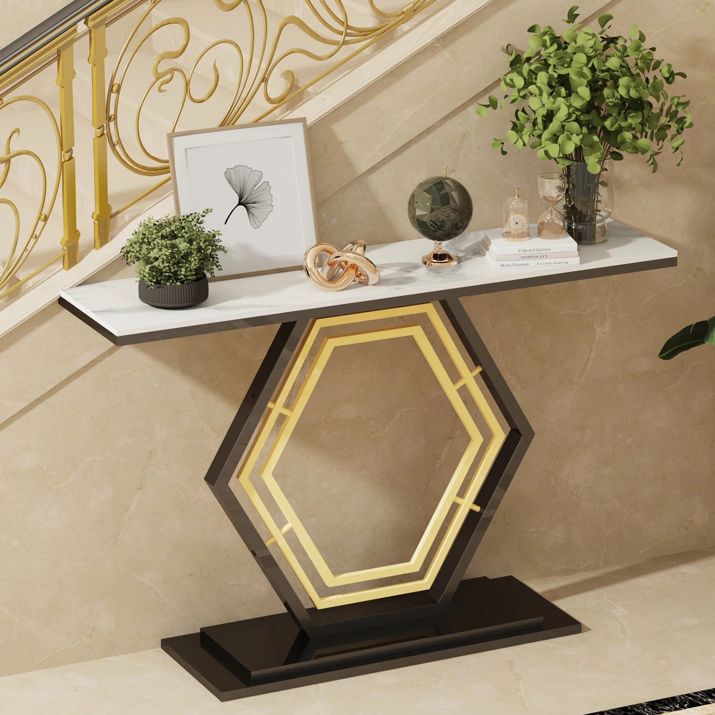 Table console en métal