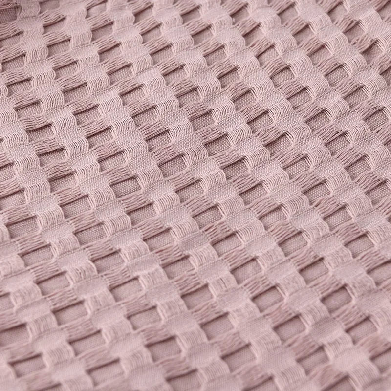 Couverture de lit en coton à carreaux gaufrés d'été
