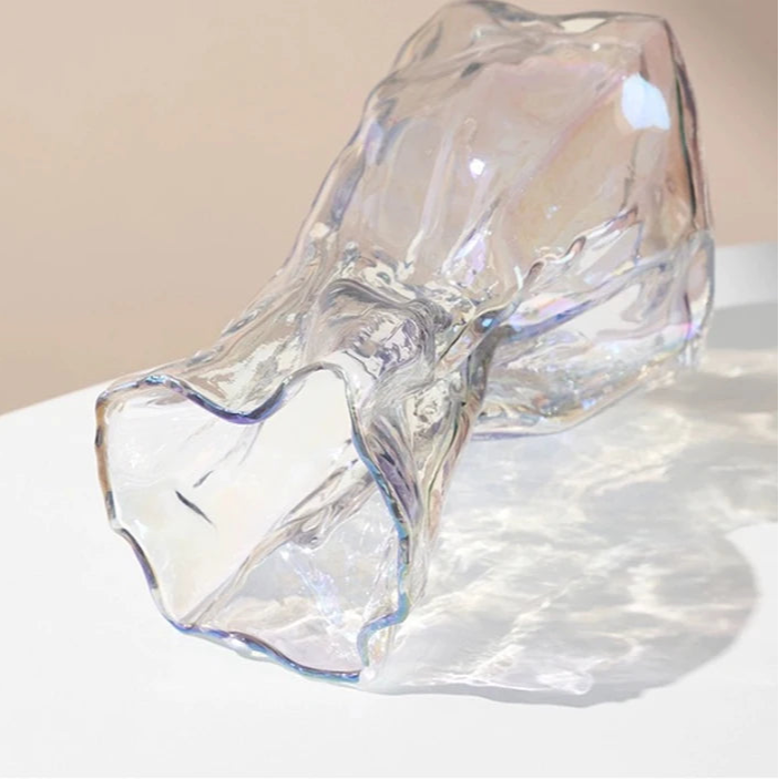Vase en verre transparent pour fleur