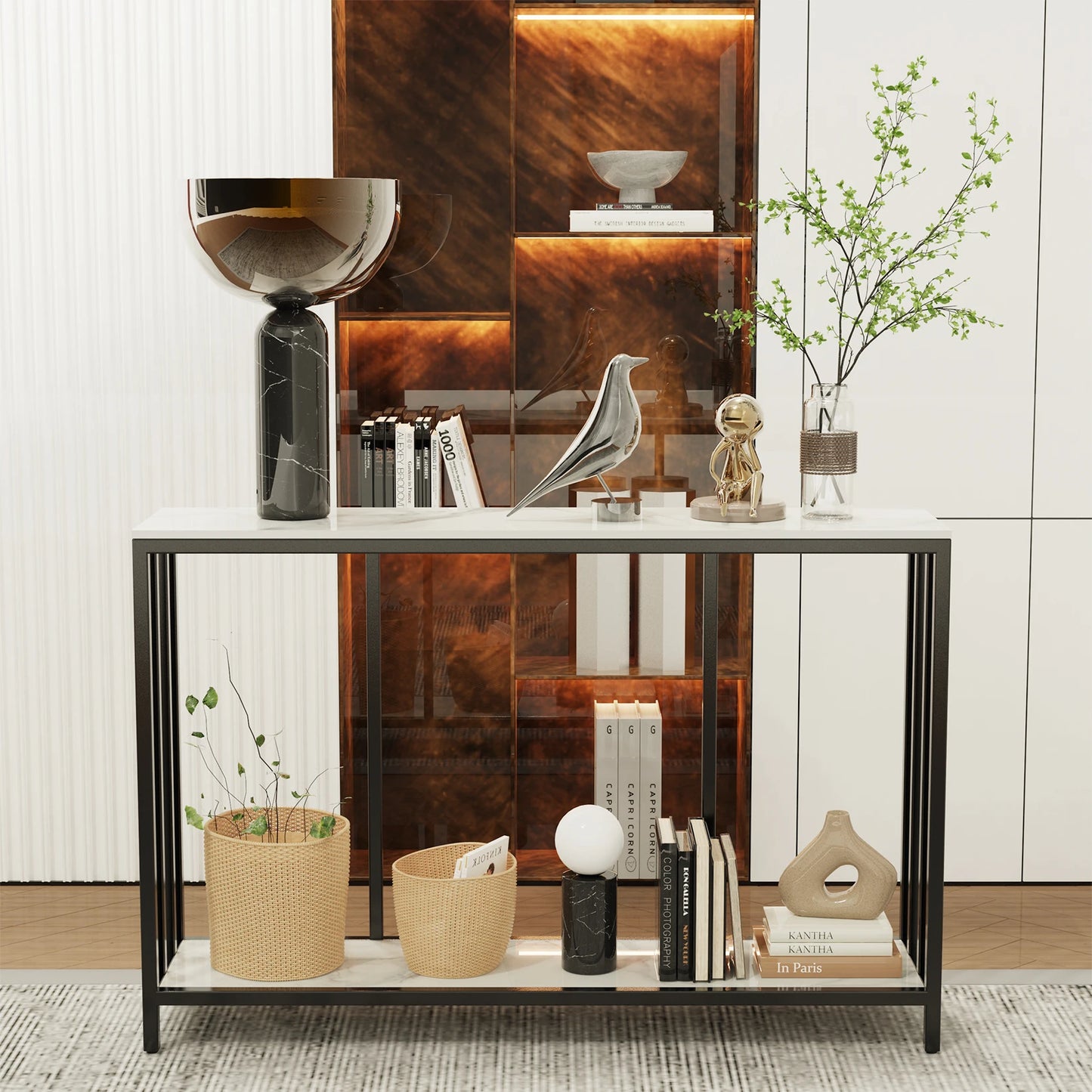 Table Console Moderne en Métal