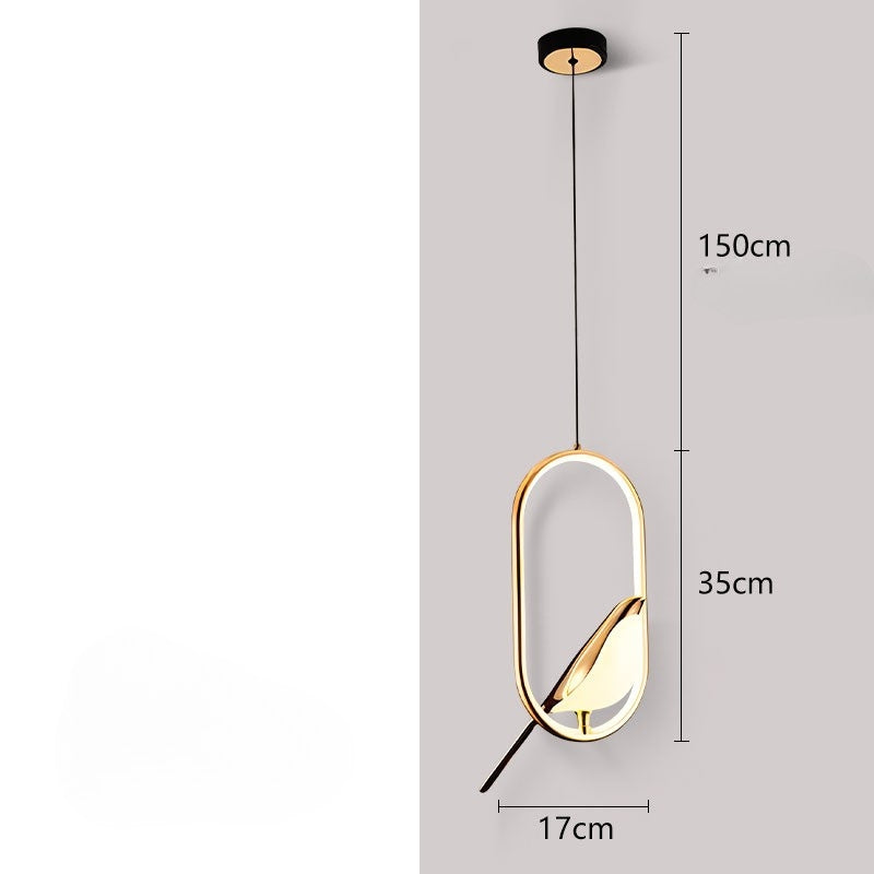 Lustre LED Nordique en forme d'oiseau
