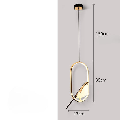 Lustre LED Nordique en forme d'oiseau