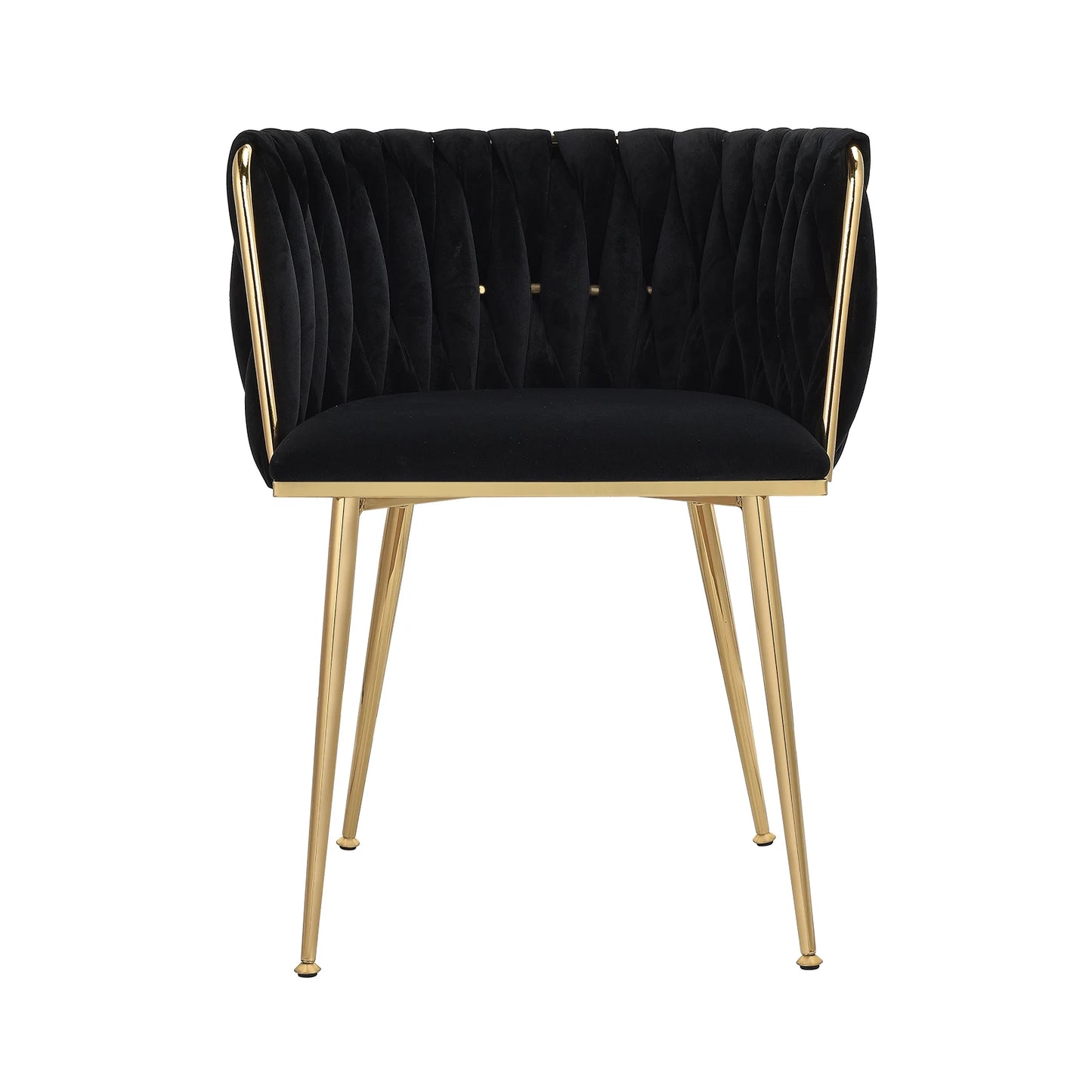 2x chaises de salle à manger luxueuses en velours