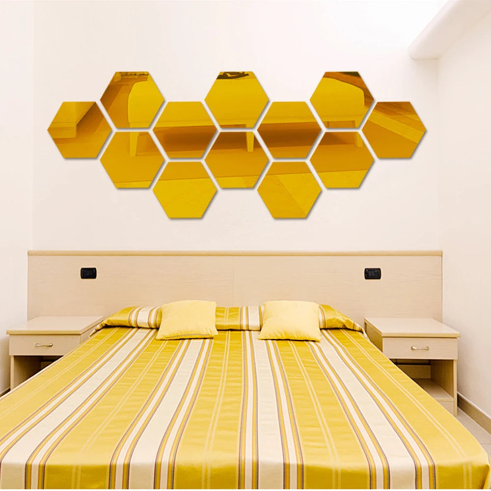 Autocollant mural miroir 3D