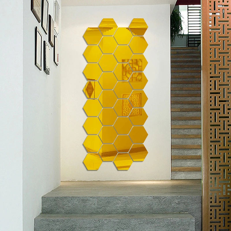 Autocollant mural miroir 3D