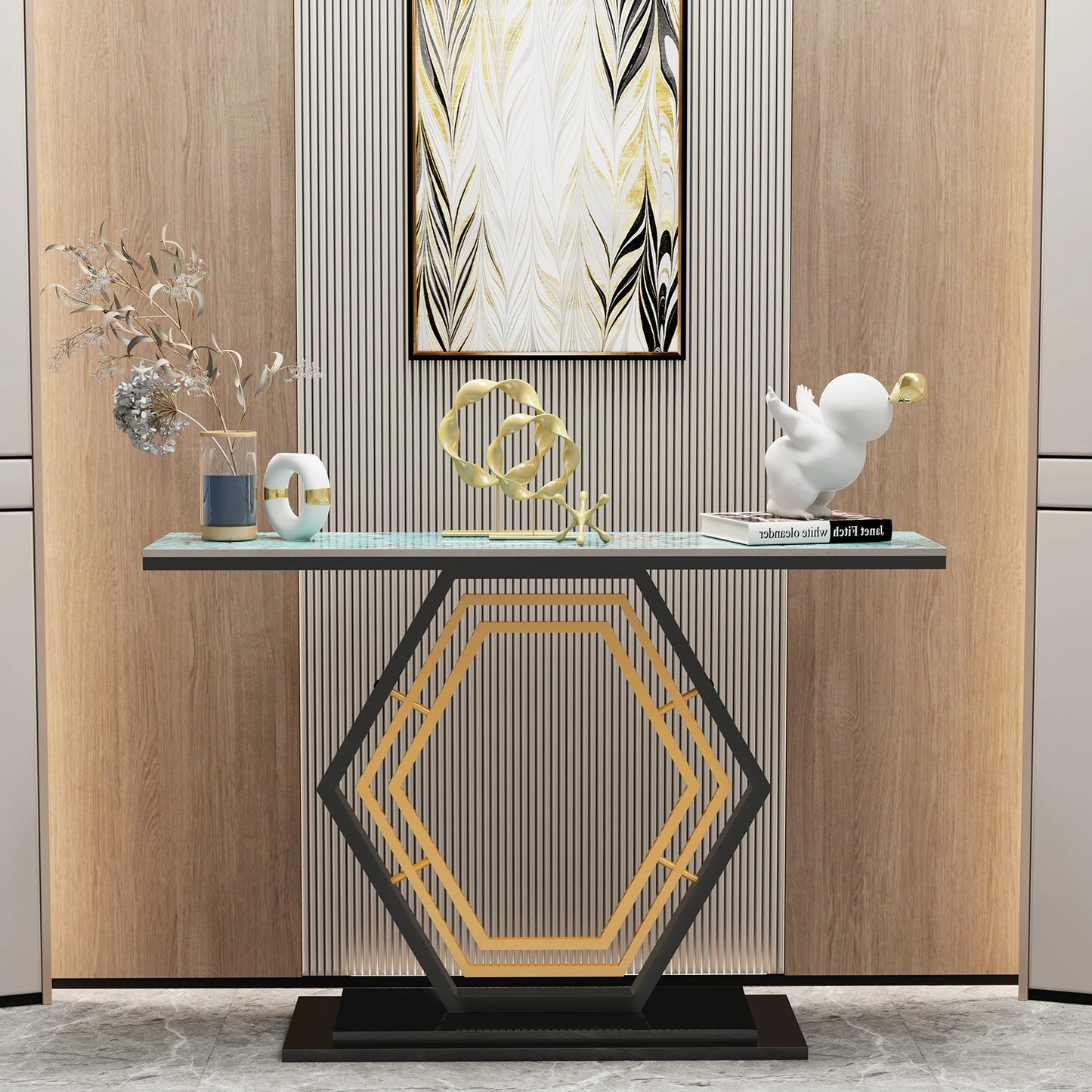 Table console en métal