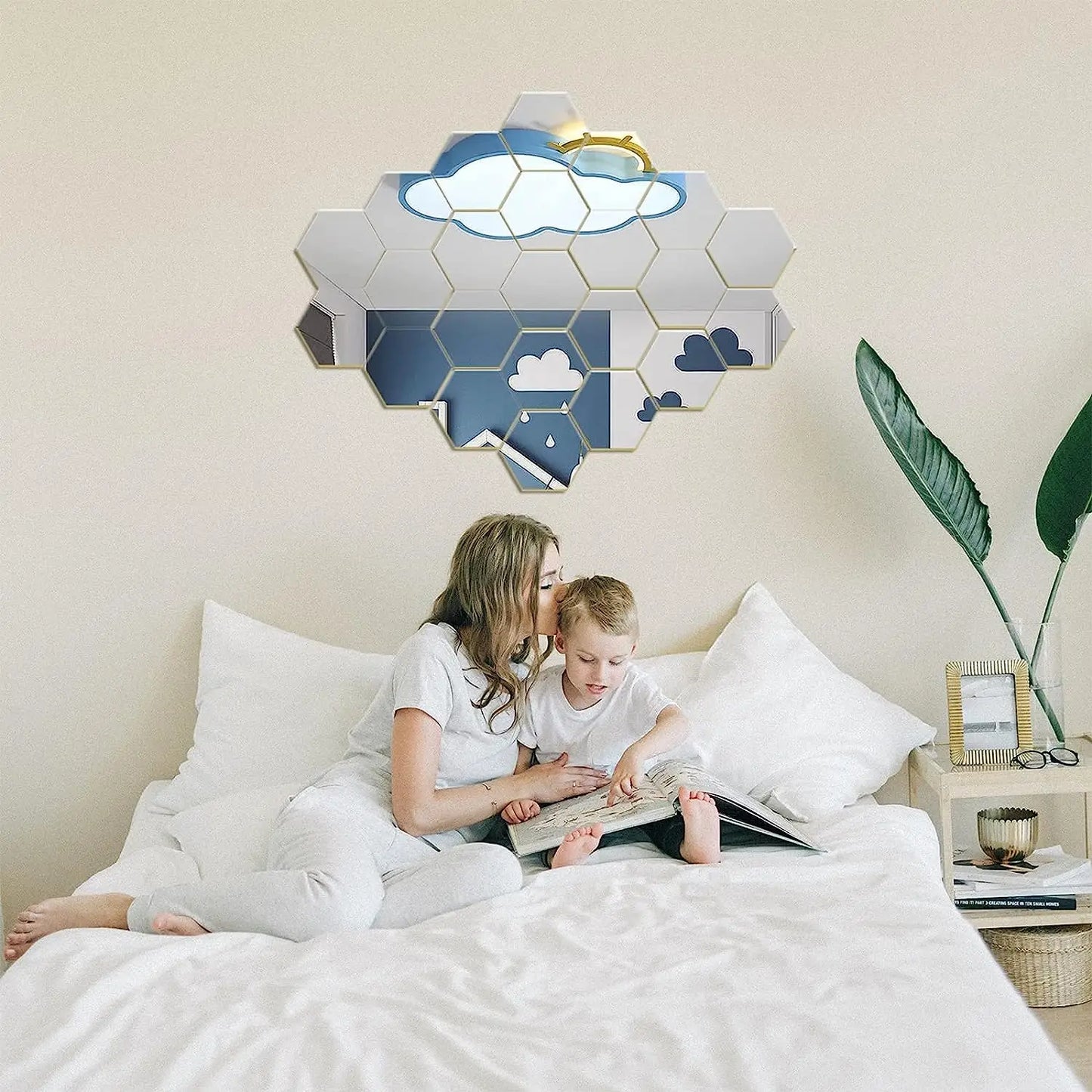 Autocollant mural miroir 3D
