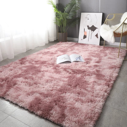 Tapis en peluche moelleux pour salon