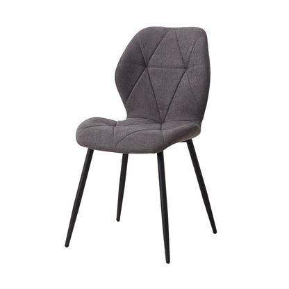 Chaises de salle à manger en tissu de lin rembourré