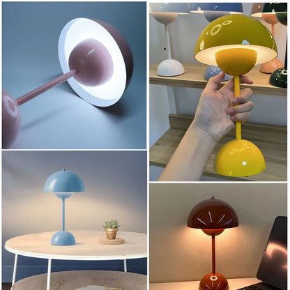 Lampe de table champignon rechargeable
