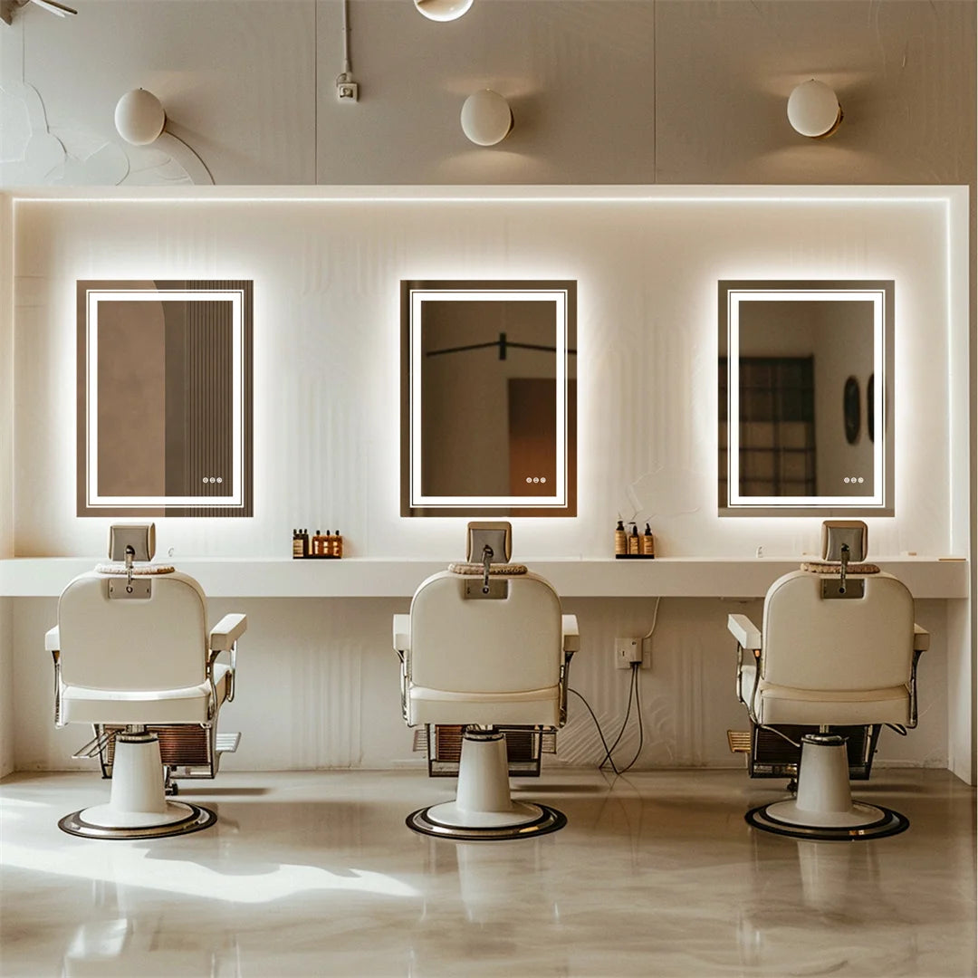 Miroir de salle de bain LED transparent
