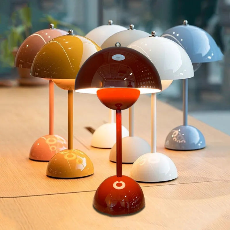 Lampe de table champignon rechargeable