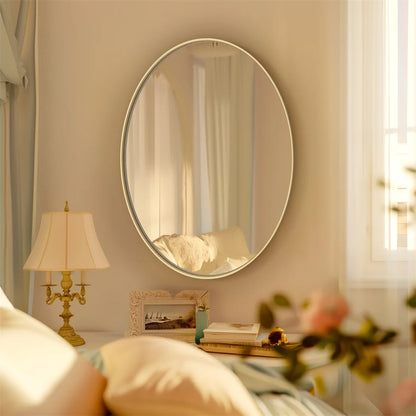 Miroir en or brossé avec cadre en métal