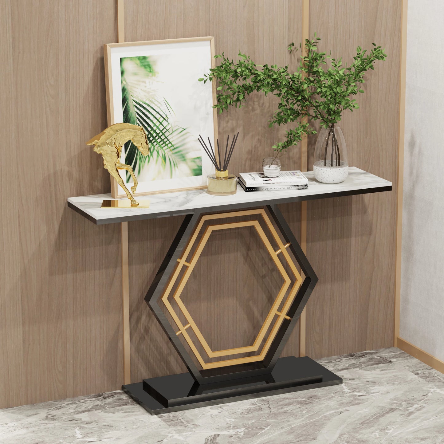 Table console en métal
