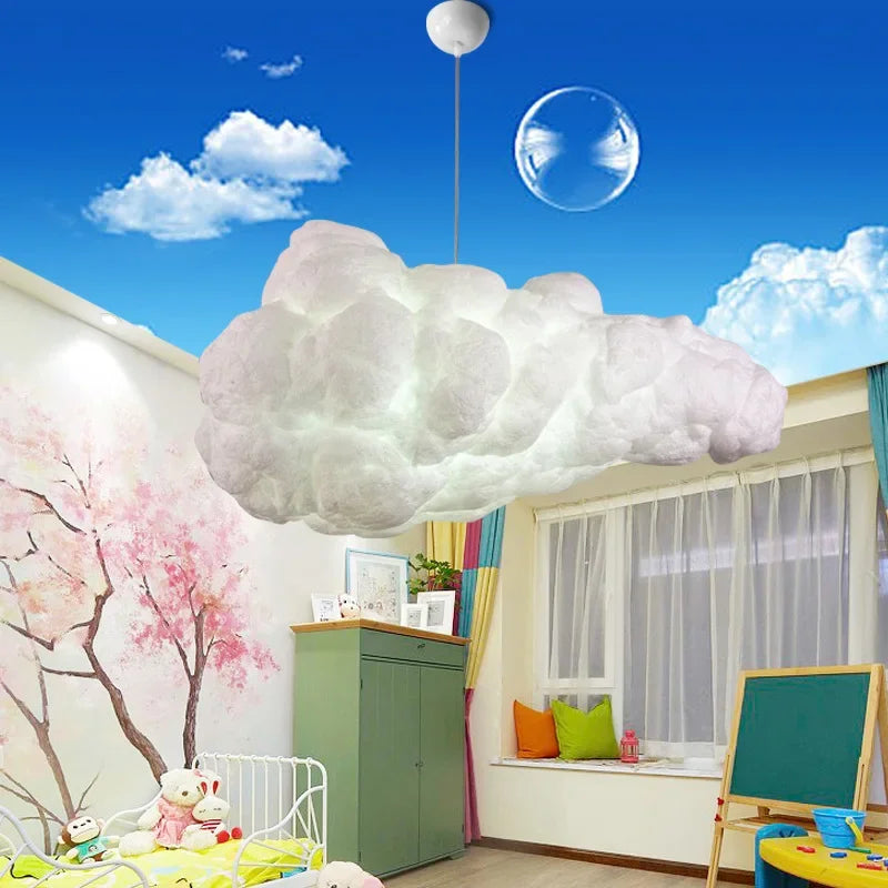 Plafonnier LED suspendu en forme de nuage flottant
