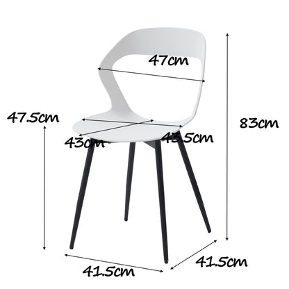 Ensemble de 4 Chaises nordiques au design créatif