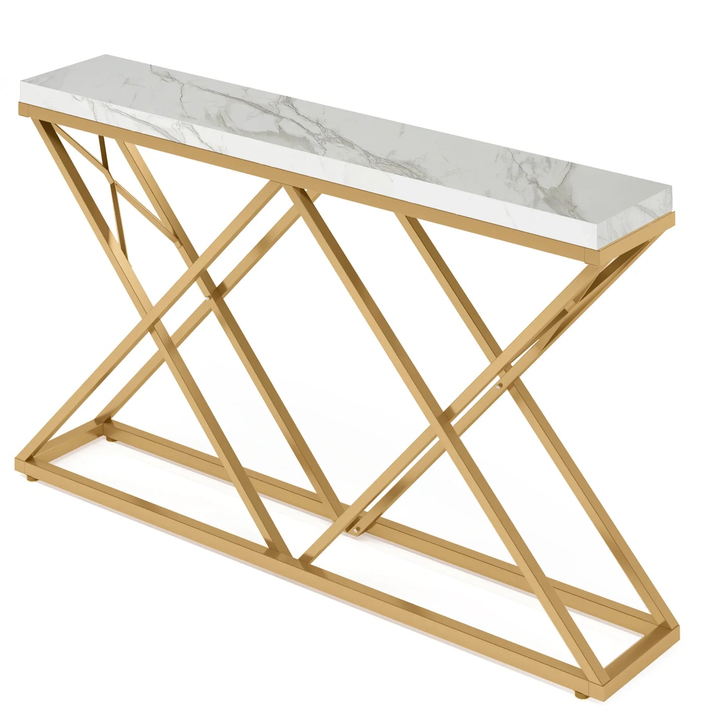 Table d'entrée moderne en console dorée
