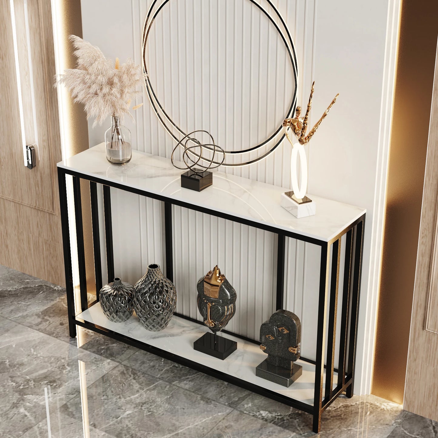 Table Console Moderne en Métal