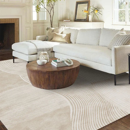 Tapis japonais en peluche design minimaliste