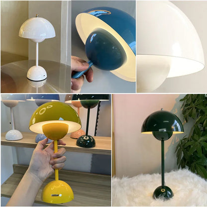 Lampe de table champignon rechargeable