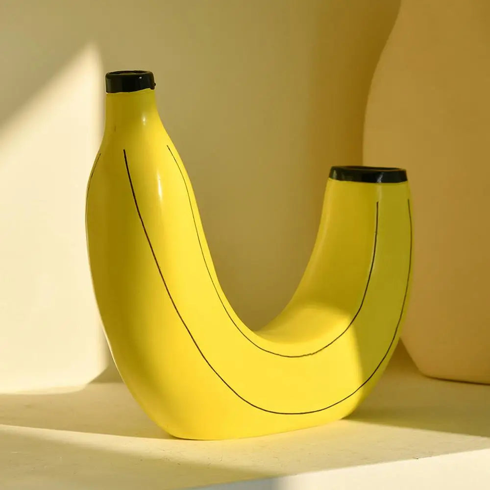 Vase en résine de fleur de bananier
