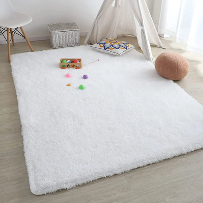 Tapis en peluche moelleux pour salon