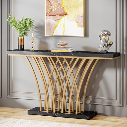 Table d'entrée moderne avec base métallique