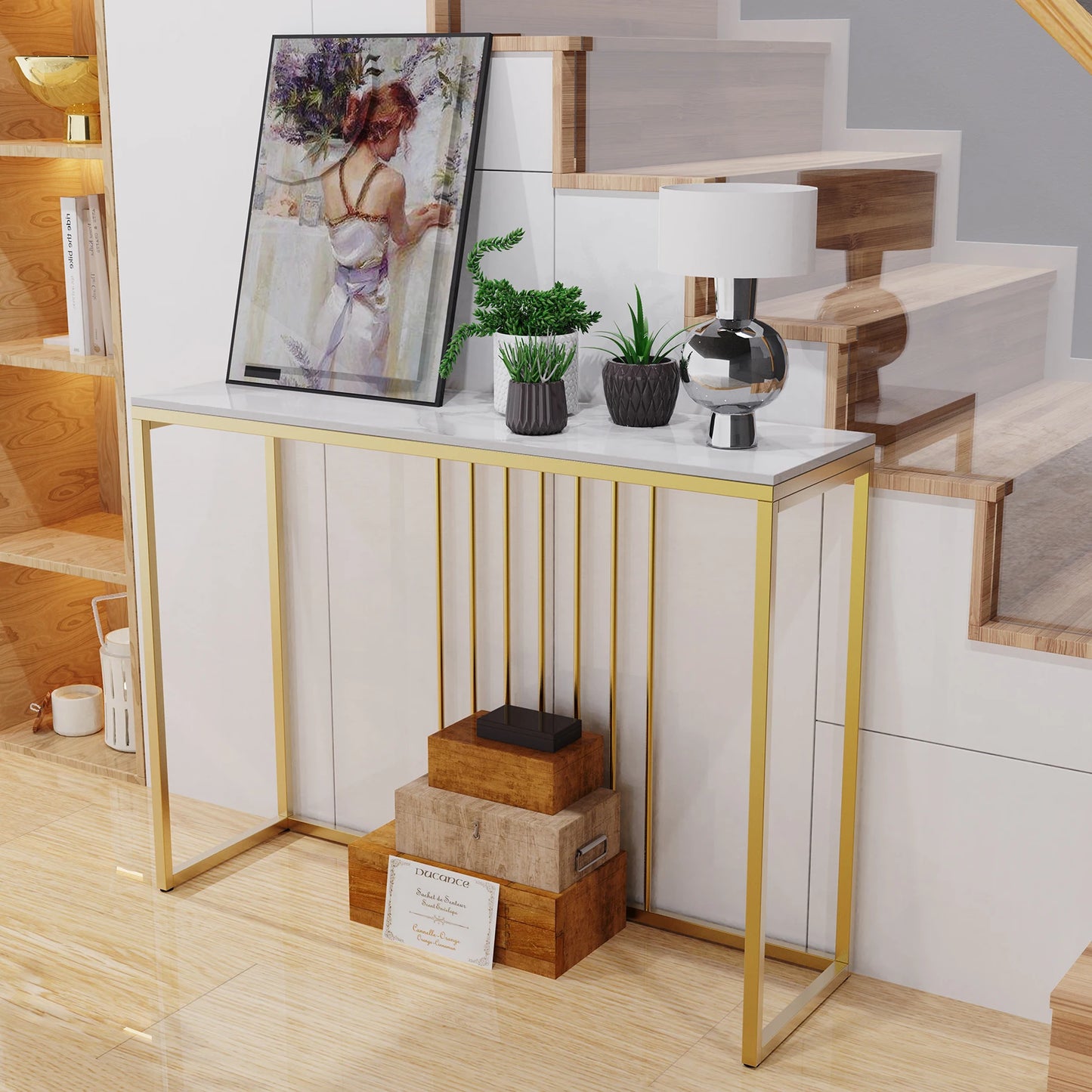 Table Console Moderne en Marbre