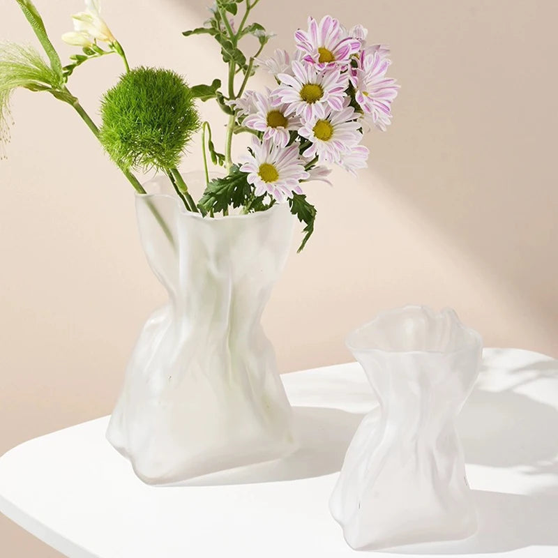Vase en verre transparent pour fleur