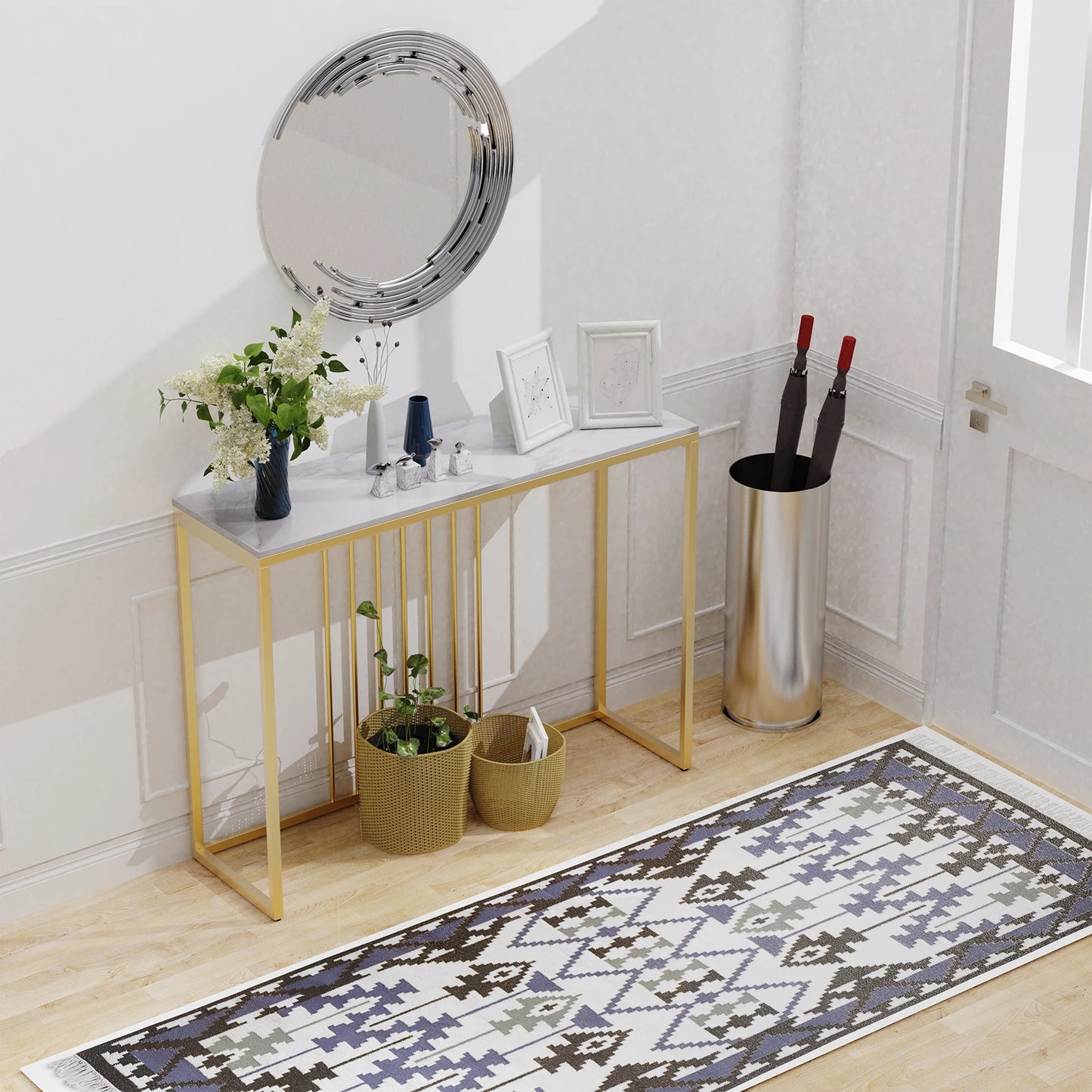 Table Console Moderne en Marbre