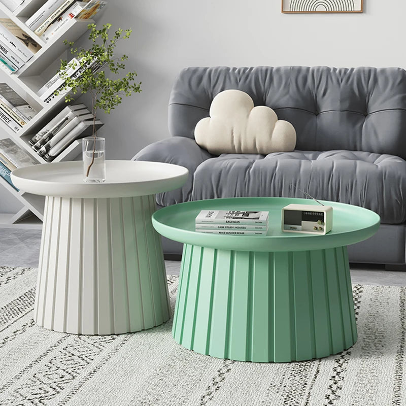 Table Basse Ronde Nordique pour Salon