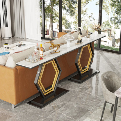 Table console en métal