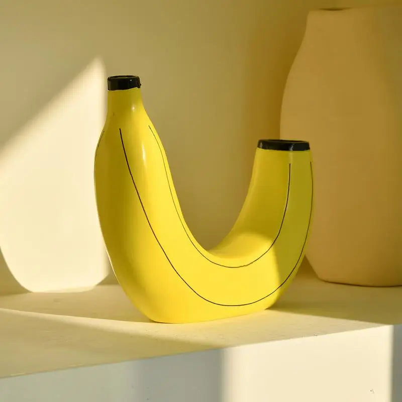 Vase en résine de fleur de bananier