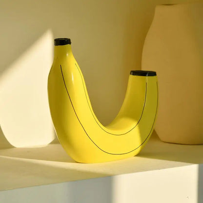 Vase en résine de fleur de bananier