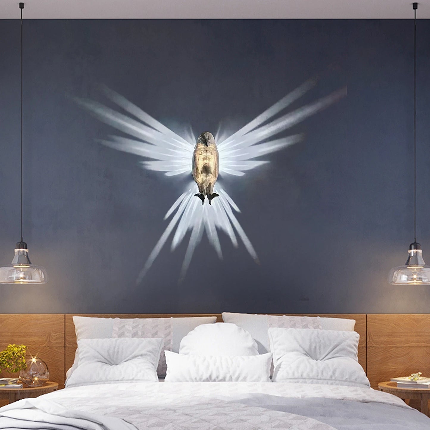 Applique murale en oiseau de Noël