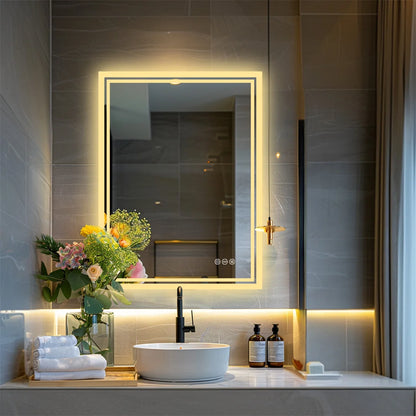 Miroir LED rétroéclairage pour salle de bain