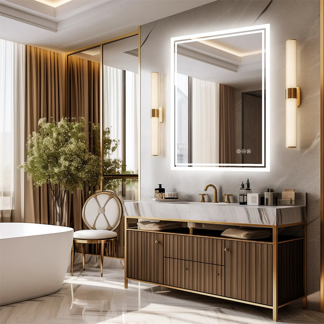 Miroir LED rétroéclairage pour salle de bain