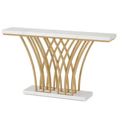 Table d'entrée moderne avec base métallique