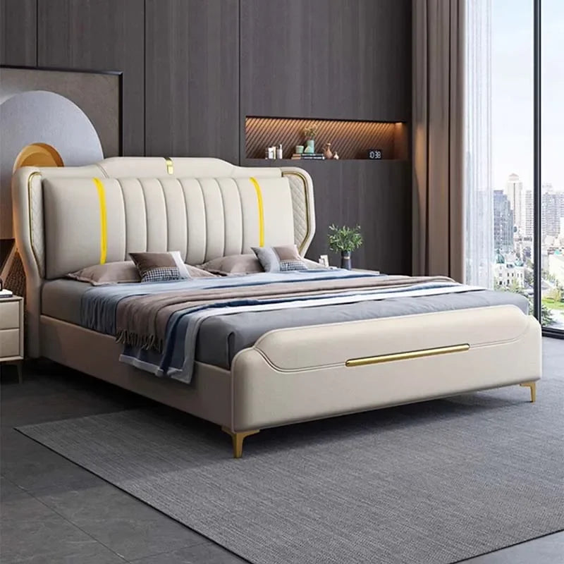 Lit double de luxe multifonctionnel