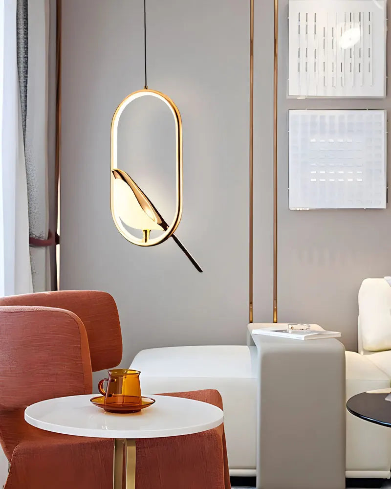 Lustre LED Nordique en forme d'oiseau