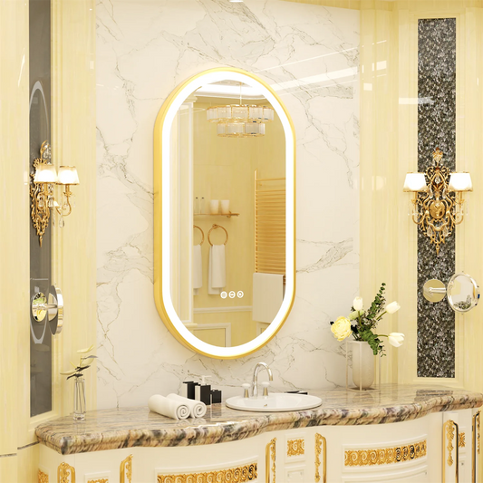 Miroir LED de salle de bain ovale