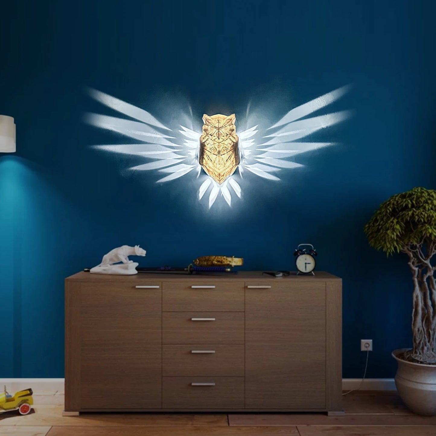 Applique murale en oiseau de Noël