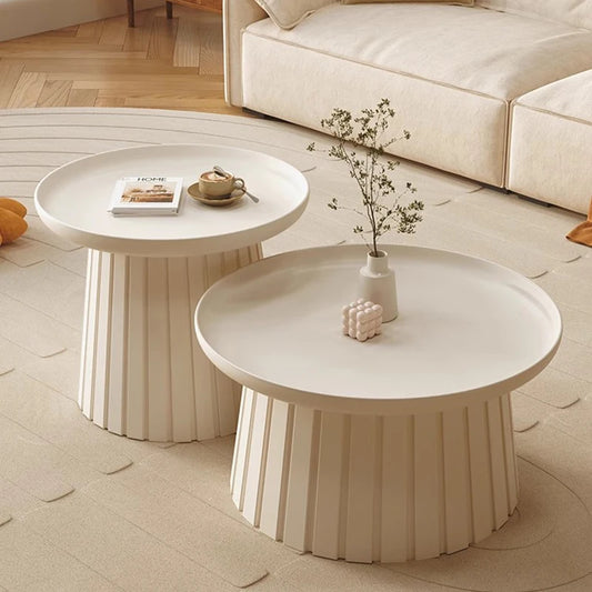 Table Basse Ronde Nordique pour Salon