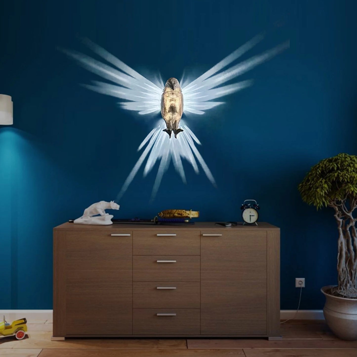 Applique murale en oiseau de Noël
