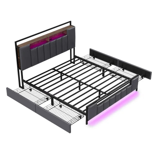 Literie multifonctionnelle avec prise USB