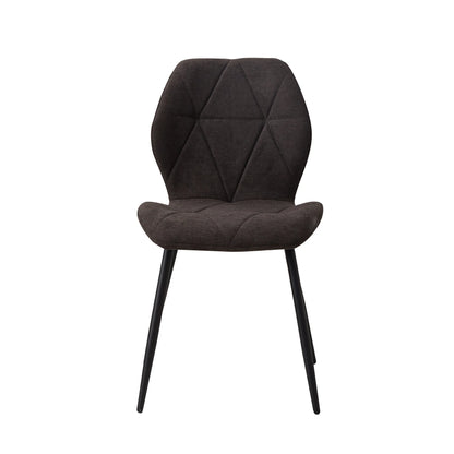 Chaises de salle à manger en tissu de lin rembourré