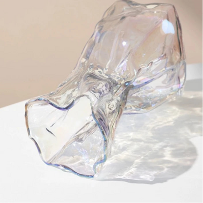 Vase en verre transparent pour fleur