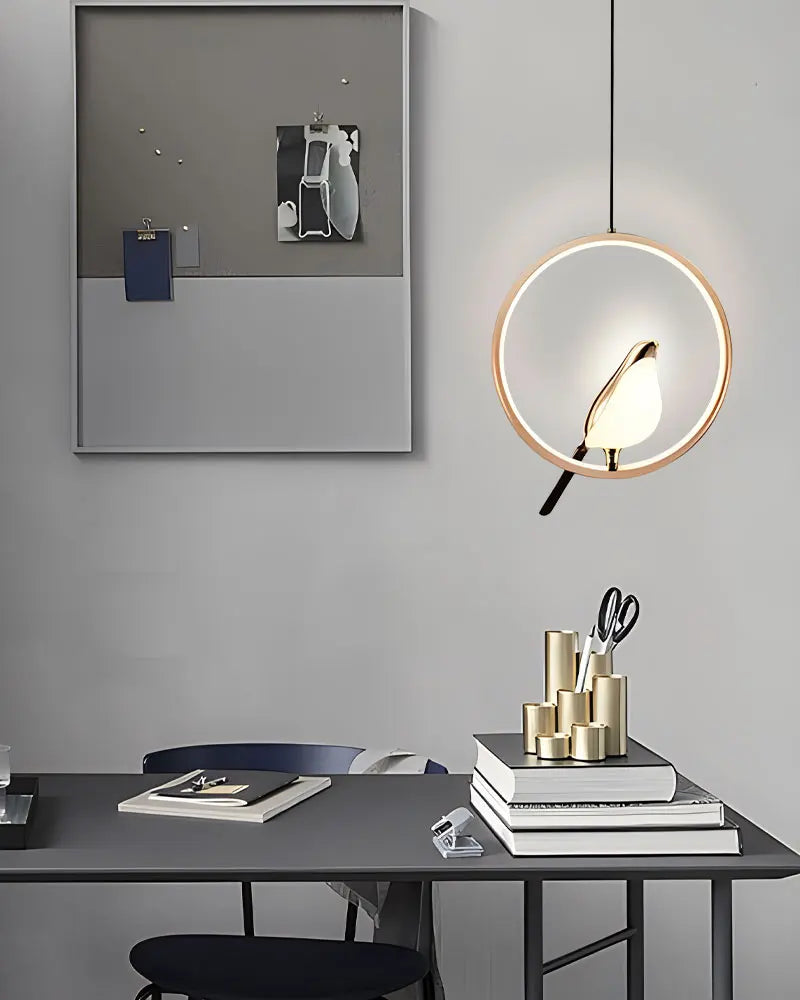 Lustre LED Nordique en forme d'oiseau