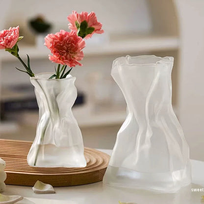 Vase en verre transparent pour fleur