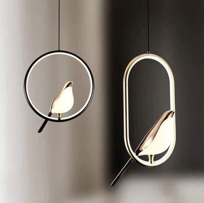 Lustre LED Nordique en forme d'oiseau